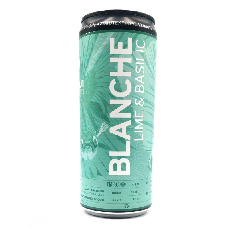 Bière Azimut Blanche Lime Basilic