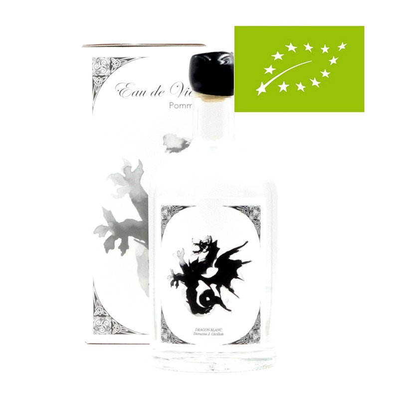 Eau-de-vie de cidre - Dragon Blanc - Domaine Johanna Cécillon - Bouteille et coffret