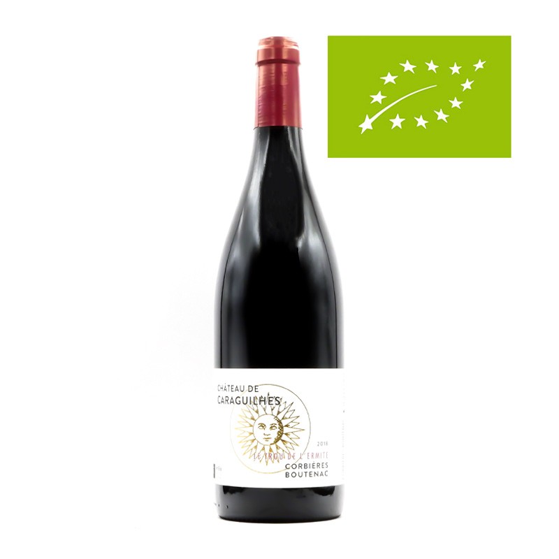 Vin Rouge bio - Le Trou de l'Ermite - AOP Corbières Boutenac - Château Caraguilhes