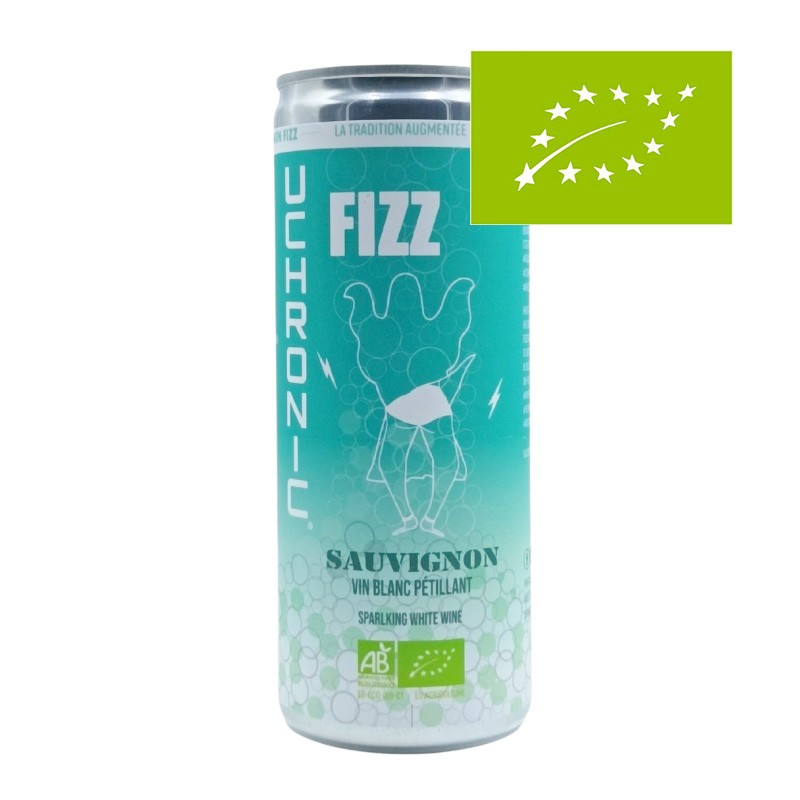 Vin-blanc-pétillant-Uchronic-Sauvignon-FIZZ-Bio