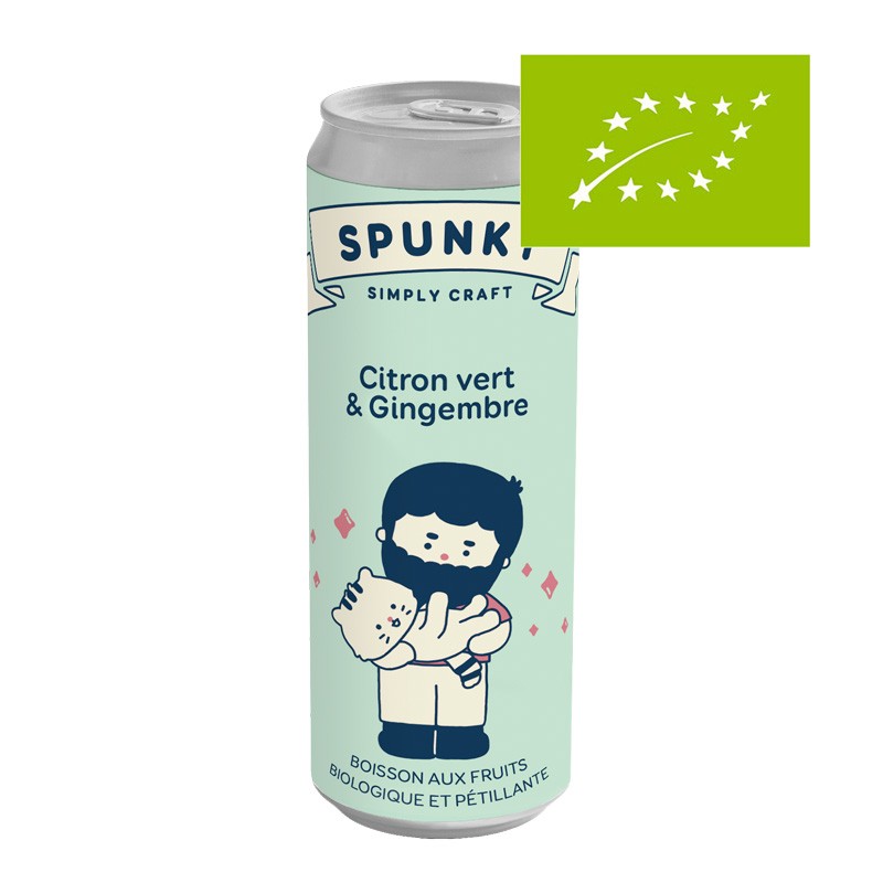 Boisson pétillante aux fruits - Spunky Citron Vert Gingembre - Spunky