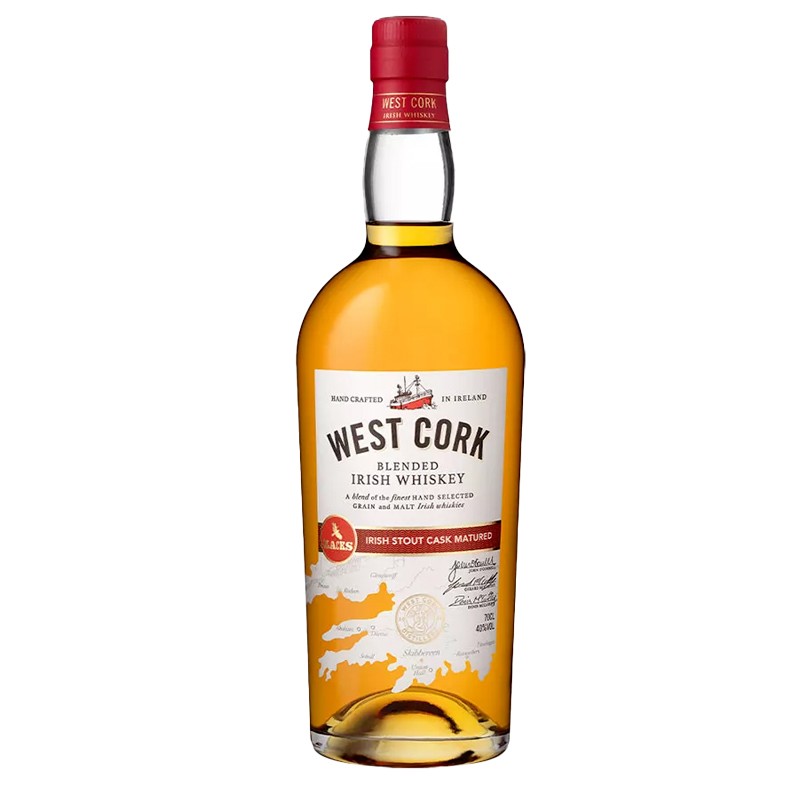 Whisky West Cork Stout Cask Matured Irish Whiskey
