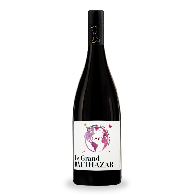 Vin-Rouge-Le-Grand-Balthazar-Grenache Syrah-Merlot-Mourvedre-IGP-Pays-d'OC