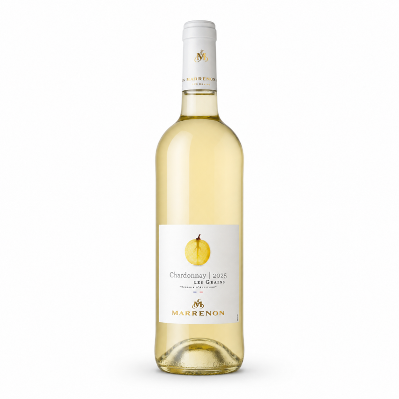 Vin-Blanc-Marrenon-Les Grains-Viognier-IGP Méditerranée