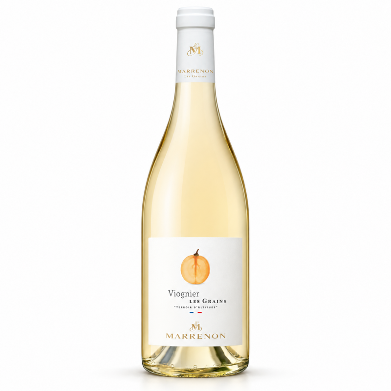 Vin-Blanc-Marrenon-Les Grains-Viognier-IGP Méditerranée